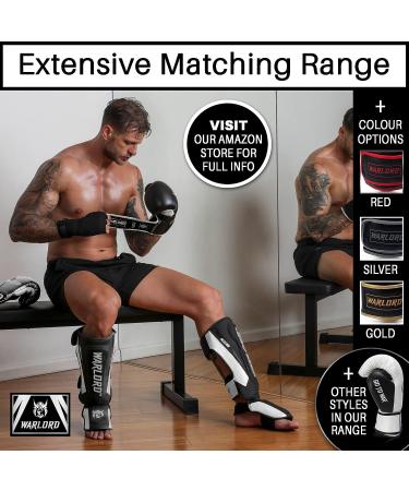 WARLORD Boxing Gloves - Men and Women Muay Thai MMA Kickboxing Heavy Bag Sparring Training Gloves - Guantes de Boxeo Hombres 10-16 oz (Black/White) - Buy Online on GoSupps.com