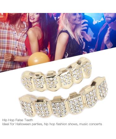 Hip Hop Teeth Set Teeth Protection Hip Hop Teeth Brace for Halloween Party for Hip Hop Fashion Shows for Birthday(gold) - Buy Online on GoSupps.com