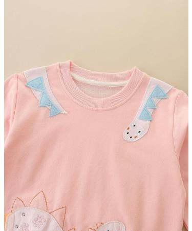 Girls Cotton Sweatshirt | Long Sleeve Toddler Jumper | Dinosaur Design | Ages 1-12 - Buy Online on GoSupps.com