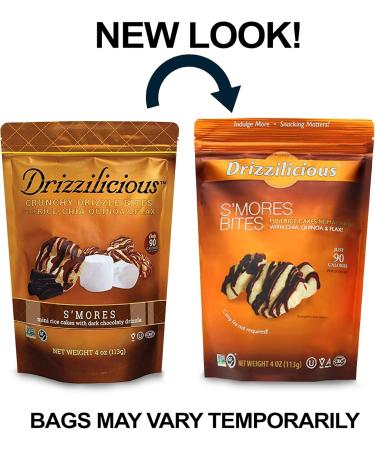  Drizzilicious Drizzilicious S'Mores Pack of 3 Mini Rice Cakes with Dark Chocolate Drizzle 113g - Buy Online on GoSupps.com