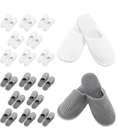 SATINIOR 18 Pairs Disposable Slippers Closed Toe Unisex Home Guest Soft Hotel Spa Slippers, Fluffy Coral Fleece for Hotel, Guests, Travel, Home, Nail Salon, Party, Commercial Use, Multicolor, 2.5-3