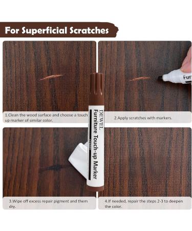DEWEL Furniture Markers Touch Up  17 Pcs Wood Scratch Repair Kit  Upgrade Wood Furniture Repair Markers and Wax Sticks for Stains  Scratches  Wood Floors  Tables  Bedposts - Buy Online on GoSupps.com