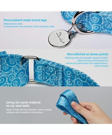 Dazae Martingale Dog Collar - Sky Blue XS (20.3-30.5 cm) | Adjustable Hard-Wearing Safety Training Collar for Small Dogs | Auspicious Cloud - Buy Online on GoSupps.com