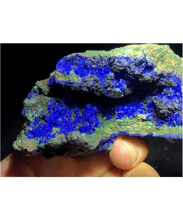 Azurite 318.8gRare Natural Quartz Crystal Natural Azurite Malachite Gemstone paragenetic Stone aural Natural Rough Stone Crystal - Buy Online on GoSupps.com