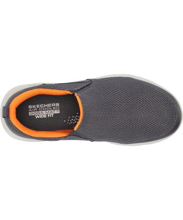 Skechers Men's Go Walk Evolution Ultra-Impeccable Sneaker 13 X-Wide - Charcoal/Orange - Buy Online on GoSupps.com