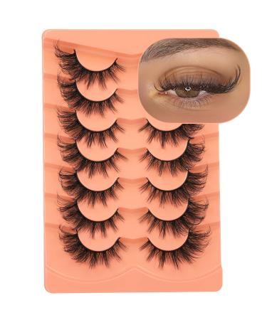 ALICROWN B- Fluffy Fox Eyelashes - 7 Pairs Natural Wispy Fake Lashes for Cat Eye Look - Buy Online on GoSupps.com