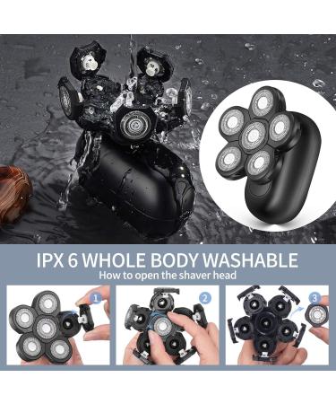 Roziaplus Upgrade 5 in 1 Electric Razor for Men - Bald Head Shaver - Face and Head Shavers for Men - Electric shaver Grooming Kit - Waterproof Cordless Razors for Men - LED Display - Buy Online on GoSupps.com