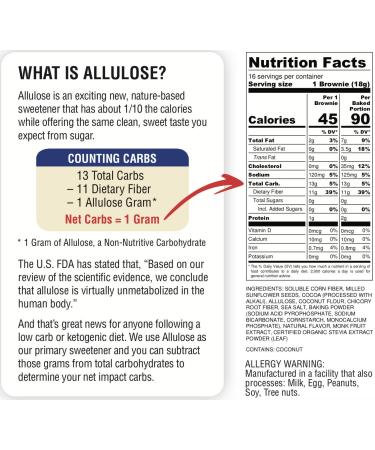 Diabetic Kitchen Gourmet Chocolate Brownie Mix - 10 oz | Low Sugar & Delicious - Buy Online on GoSupps.com