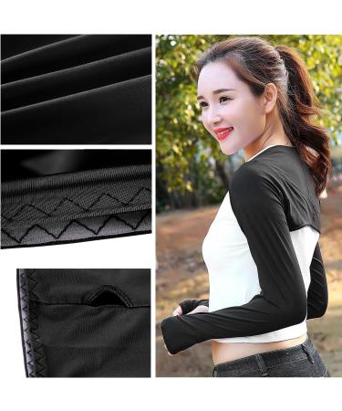 Memofynd Sunscreen Arm Sleeves - UV Protection for Outdoor Sports | Cooling Arm Gums (2-Piece Set in Black & White) - Buy Online on GoSupps.com