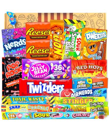 Sweets USA sweets box |21 pieces |Sweet Candy |Box full of top productsUSA Import |Birthday |Best gift |Party Bangs |Candy & Bar  - Buy Online on GoSupps.com