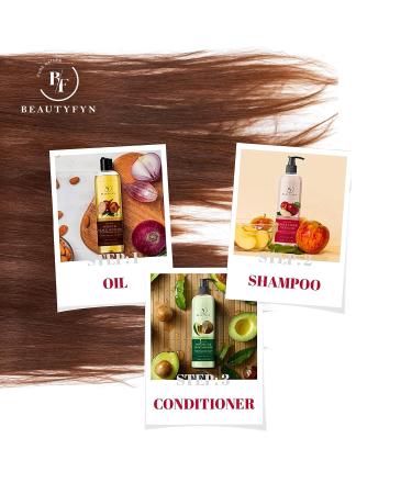 Buy BEAUTYFYN Apple Cider Vinegar Shampoo Onion Black Seed Oil & Coconut Avocado Conditioner Set - 600ml - Best International Shipping - Buy Online on GoSupps.com