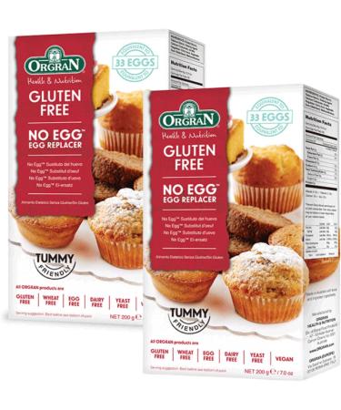 Egg Replacer Gluten Free Milk Free and GMO Free Bundle Containing Two 200g Packs of Orgran Egg Replacer for Meringue Pancakes Desserts Cakes - Buy Online on GoSupps.com