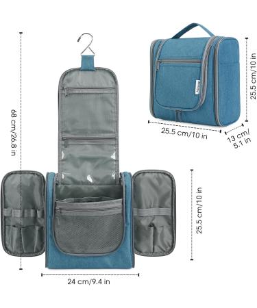 Travel Hanging Toiletry Wash Bag Organizer - Navy Blue (Large) for Women, Girls, Kids - Buy Online on GoSupps.com