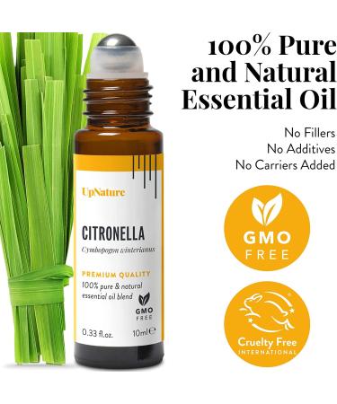 Citronella Essential Oil Roll-On - Mood-Boosting Bug Repellent - Aromatherapy, Therapeutic Grade - Perfect Stocking Stuffer (10ml) - Buy Online on GoSupps.com