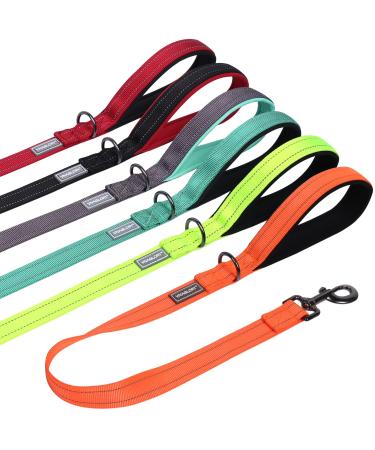 Vivaglory short dog leash short training lines for medium -sized and large dogs short traffic leash for dogs 61cm length 2.5 cm wide orange 61 cm orange