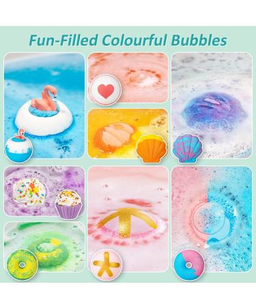 8 Organic Luxurious Bath Bombs Gift Set - Vegan Gifts for Women & Children | Perfect for Christmas Mother's Day & Valentine's Day - Buy Online on GoSupps.com