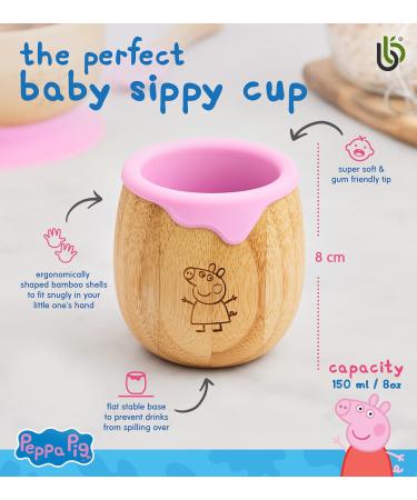 Peppa Pig X Baby and Toddler Sippy Cup - 150ml Eco-Friendly Dinky Cup with Silicone Drip Rim - Ideal Toddler Transition Cup - Buy Online on GoSupps.com