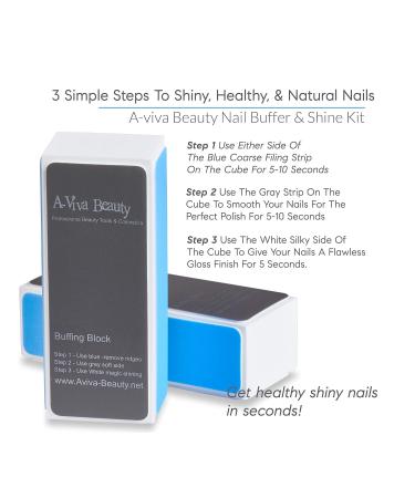 A-viva Beauty 4 Way Shine Nail Buffer Block (3 Pack) - Nail Care Essential - Buy Online on GoSupps.com