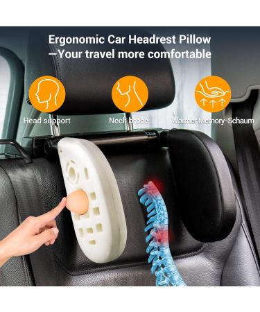 Buy Aidodo Adjustable Neck Pillow Car Headrest for Children - Leather Side Support with Telescopic Rod & Sliding Clips - Comfortable Travel Accessory - Buy Online on GoSupps.com