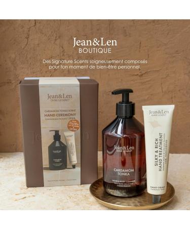 Jean & Len Hand Ceremony Cardamom & Tonka with Hand & Body Cleanser and Hand Treatment High-Quality Gift Box Gentle Spicy Fragrance Packaging is FSC Certified Vegan Gift Set - Buy Online on GoSupps.com