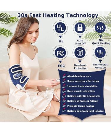 CAMECO Heated Elbow Wrap for Pain Relief | Electric Heating Pad for Tendonitis, Tennis Elbow & Arthritis | Dry Heat Therapy with Auto Shut Off | Adjustable for Arm, Leg, Knee | Men and Women - Ideal for Elbow Pain - Buy Online on GoSupps.com