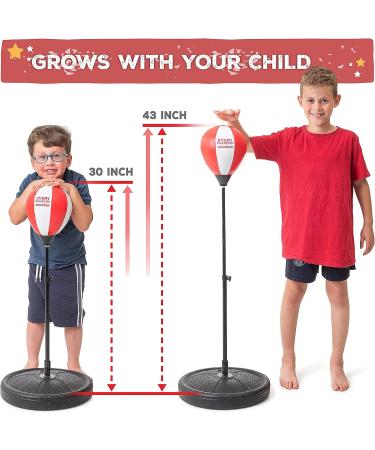Romi's Way Kids Punching Bag Set - Adjustable Stand with Gloves, Focus Pad, Jump Rope, Air Pump - Sports Gift for 3-8 Year Old Boys & Girls - Buy Online on GoSupps.com