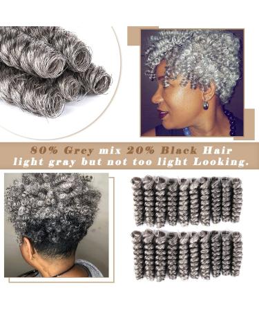 PHOCAS 3Packs Saniya Curly Crochet Hair 10 Inch 20roots/pack for Crochet Braids - 12MM Gray Mix - 3 Packs - Buy Online on GoSupps.com