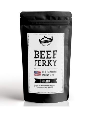 Craftsman Beef Jery Original 250 G |Dry meat from Germany - Bavaria |American Jery Beef Set |100% beef |High protein |Original |Premium beef |Meat Snack Made in Germany 250g (1 x 250g)
