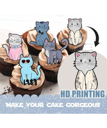 18pcs Glitter Dessert Cupcake Topper Worldwide Popular Singer Cat Theme Decorations Baby Shower Boys Girls Happy Birthday Concert Party Decor Supplies - Buy Online on GoSupps.com