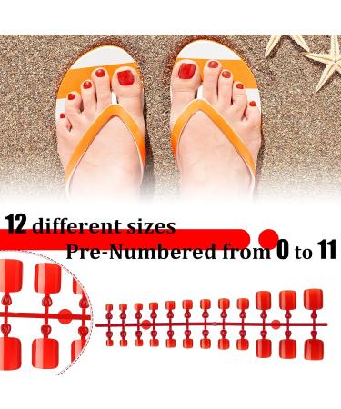 336 Pieces False Toenails - Short Square Press On Nail Tips | Solid Color Artificial Nails for Nail Art | Shop Now for International Shipping - Buy Online on GoSupps.com