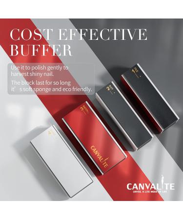 Canvalite 9pcs Nail Buffer Set - 4-Step Polishing Blocks & 100/180 Nail Files for Natural Nail Art & Gel Manicure - Buy Online on GoSupps.com