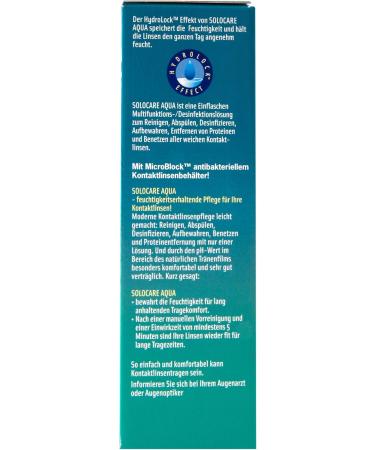 Buy Solocare Aqua Care Product for Soft Contact Lenses - Double Pack (2 x 360 ml) | International Shipping Available - Buy Online on GoSupps.com