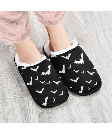 Soft Memory Foam Non-Slip Indoor House Slippers - Halloween Bats Design - Size 5-8 - Buy Online on GoSupps.com