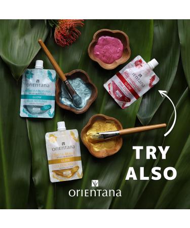 Orientana - Glow Face Mask Golden Aralia & Turmeric | Natural & Vegan | Hydrating Moisturising Glowing Soothing Brightening Normal Skin | Anti Ageing Wrinkle & Redness Reducer - 30ml - Buy Online on GoSupps.com
