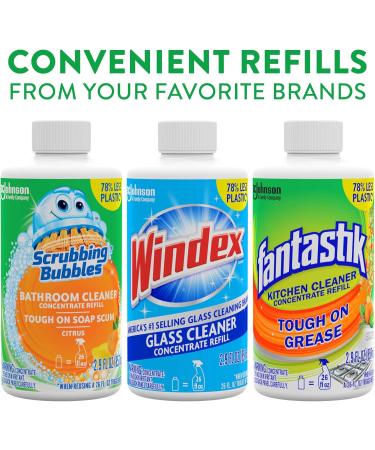 Scrubbing Bubbles Multi-Surface Bathroom Cleaner Concentrate - 2.9 oz Refill Bottles (Pack of 1) - Effective Convenient & Eco-Friendly Cleaning Solution for a Sparkling Bathroom - Buy Online on GoSupps.com
