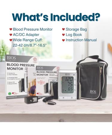 BIOS Diagnostics Blood Pressure Monitor - with Atrial Fibrillation Screening #1 Canadian Blood Pressure Manufacturer* Home Use Upper Arm Reading AFIB Large Display 200 measurements Averaging Mode - Buy Online on GoSupps.com