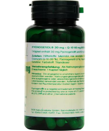 Bios Pycnogenol 30 mg & Coenzyme Q10 60 mg - 100 Capsules | International Shipping Available - Buy Online on GoSupps.com