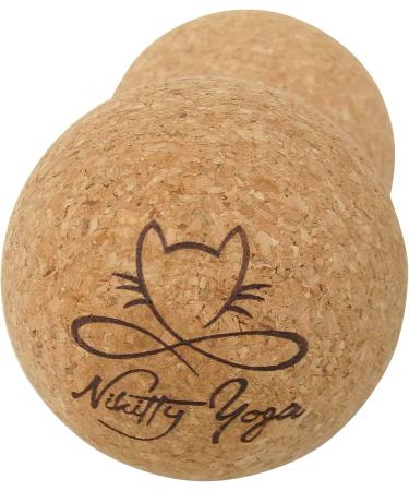 Nikitty Yoga Cork Massage Duoball 7.3cm - Ergonomic Peanut Fascia Ball for Self-Massage - Odor-Neutral & Handy - International Shipping Available - Buy Online on GoSupps.com
