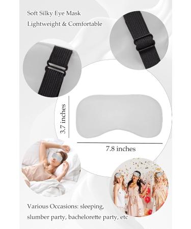 MEIKLE Silky Robes for Women Party Wedding Short Floral Kimono with Blindfold Hair Bands Elastic Hair Scrunches Cs-white S/M - Buy Online on GoSupps.com