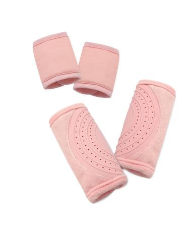 Travel Bug Baby 2 Piece Car Seat Strap Cover Teether Set (Pink) Light Pink