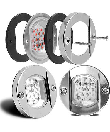 HUSUKU LED Marine Courtesy Light 316 Stainless Steel 1200LM 3 Round IP65 Boat Transom Mount Stern Light Waterproof - Blue - Buy Online on GoSupps.com