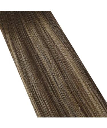 Moresoo Balayage Tape in Hair Extensions Dark Brown/Caramel Blonde 12 Inch #4/27/4 - 20 Pieces/30g Real Human Hair Extensions - Buy Online on GoSupps.com
