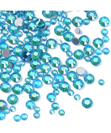 Jollin 30015 3456pcs Flatback Rhinestones Glass Charms Diamantes Gems Stones for Nail Art 6 Size ss4-ss12 Aquamarine AB - Buy Online on GoSupps.com