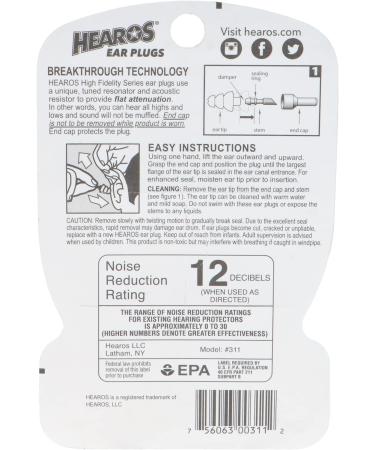 HEAROS High Fidelity Ear Plugs with Free Case 1 Pair - Buy Online on GoSupps.com