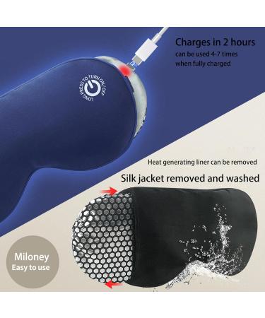 Miloney Heated Eye Mask - Cordless Washable Silk Sleep Mask for Relaxation & Travel | Perfect Gift for Birthdays & Valentine's Day - Buy Online on GoSupps.com