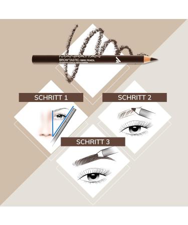 Manhattan Browtastic Eyebrow Pencil - Dark Brown - Thickening Fibers for Defined Eyebrows - 1.1g (Pack of 1) - Buy Online on GoSupps.com
