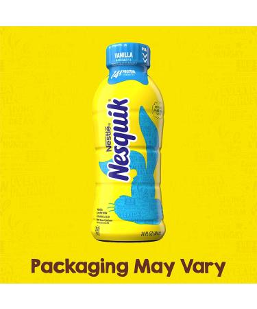 Nestle Nesquick Flavored Low fat Milk VITAMIN A&D - Vanilla - 14 Ounce Bottles 12 Pack - Buy Online on GoSupps.com
