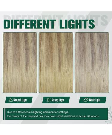 Runatur Real Hair Tress Balayage Ombre Weft - Ashblond Medium Blonde & Platinum Extensions 45cm (18 inch) - 100g #18/26/60 - Buy Online on GoSupps.com