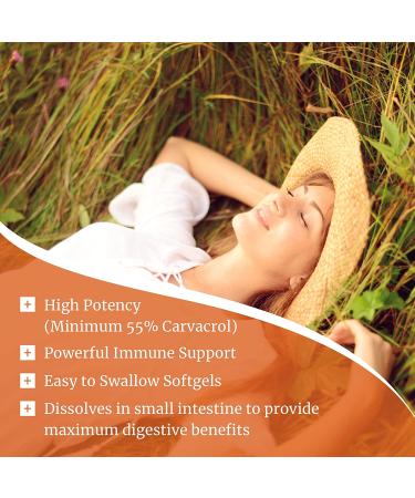 Now Foods Oregano Oil Softgels 181mg - High Carvacrol (55%) - Digestive Support - Gut Health - Natural Antibiotic - Kosher - 180 Servings - Buy Online on GoSupps.com