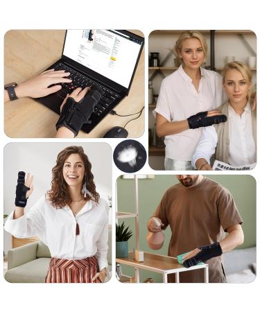 Adjustable Finger Splint Brace for Arthritis Fractures & Injuries - Support for Middle Pinky Ring & Knuckles - Left/Right Hand - Small/Medium Size - Buy Online on GoSupps.com